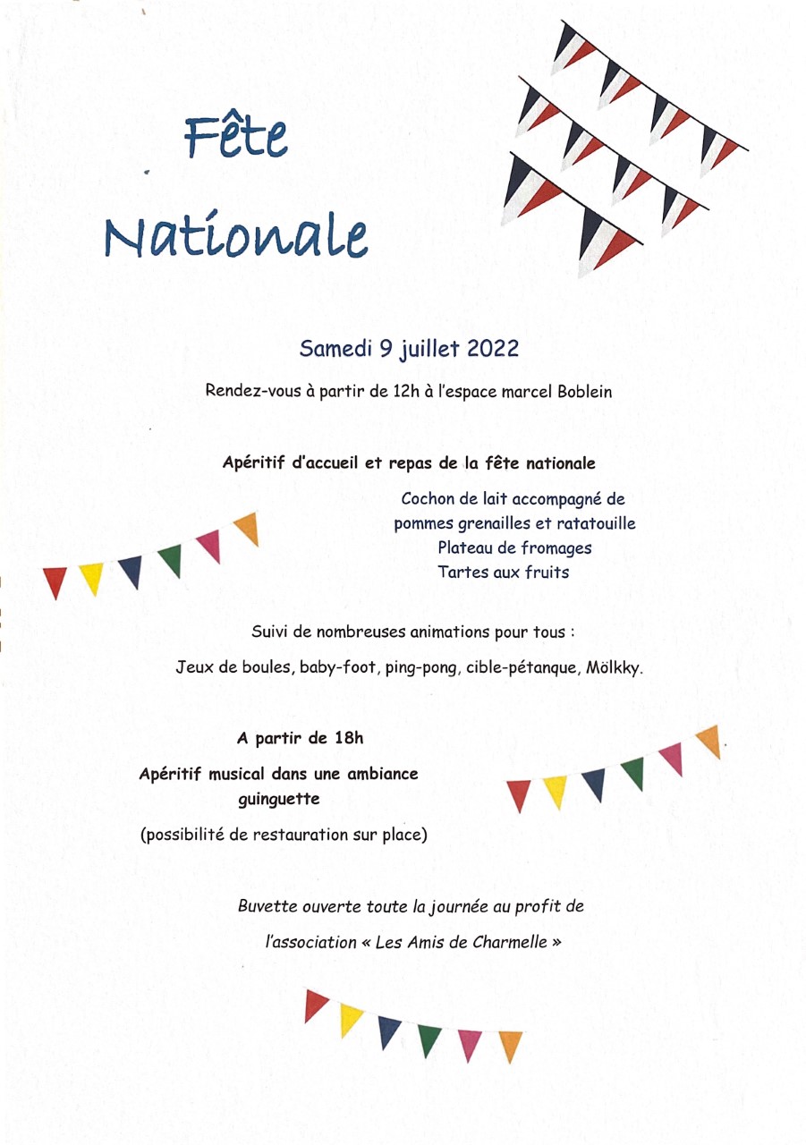 FÊTE NATIONALE LE 9 JUILLET